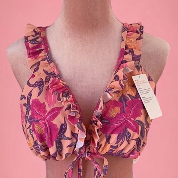 OLD NAVY NWT RUFFLE TRIMMED TRIANGLE STRING BIKINI SWIM TOP FOR WOMEN XXL - Picture 4 of 6